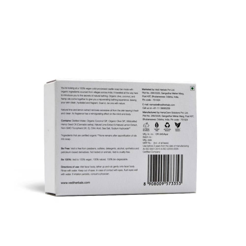 Vedi Herbals Lime & Lemon Castile Soap Bar