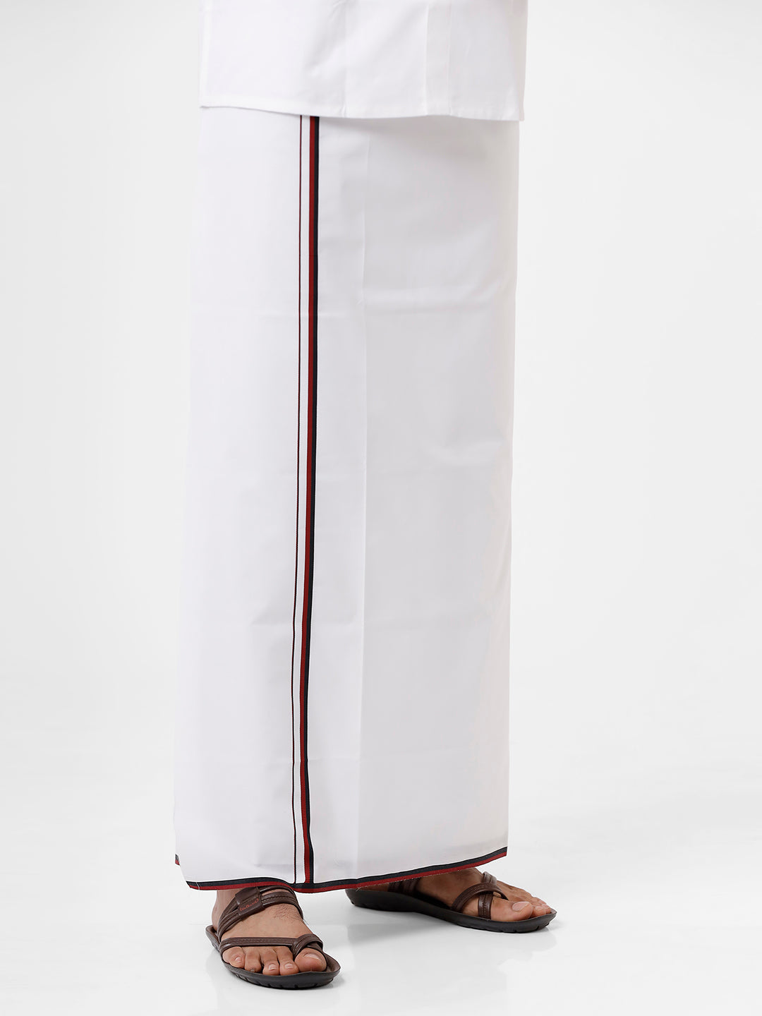Wrinkle Free Cotton Political Dhoti  DMK