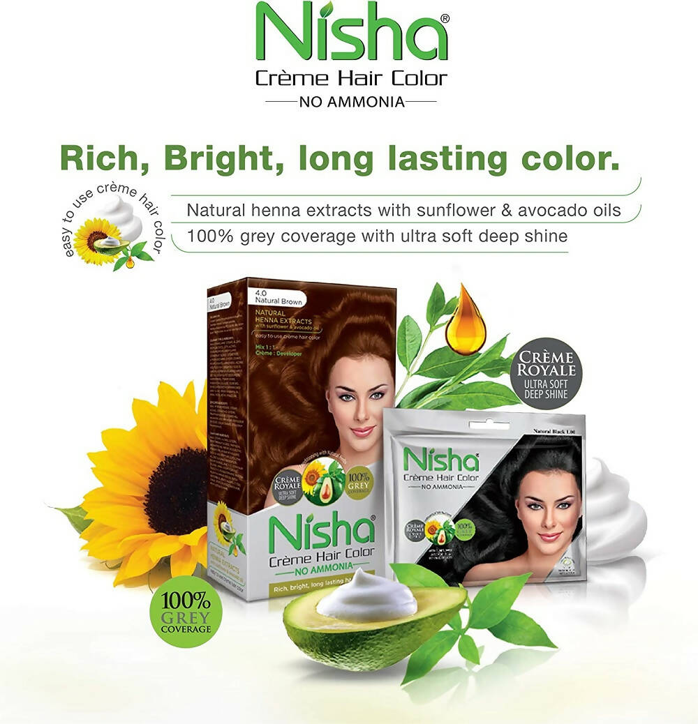 Nisha Creme Hair Color Mahogany