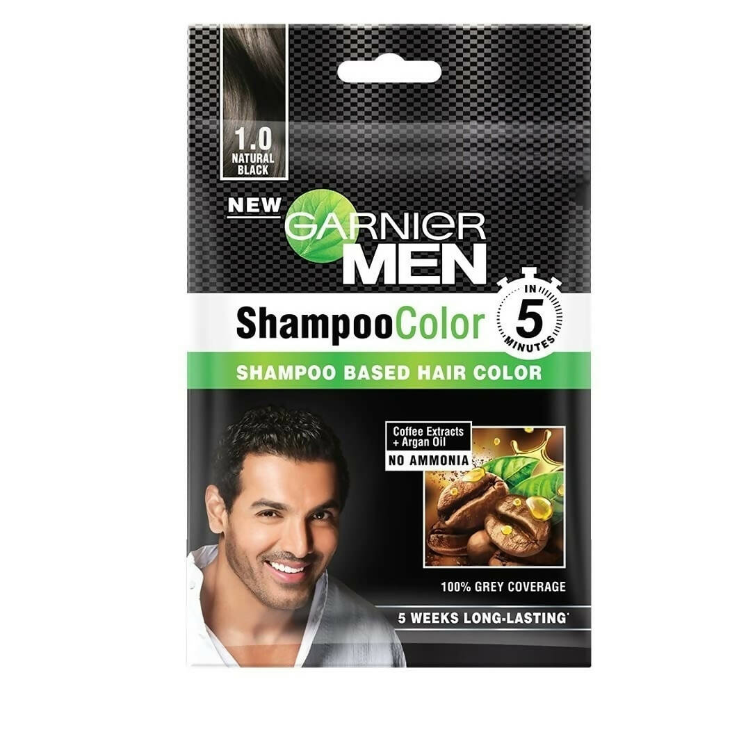 5 x Garnier Men Shade 1 Shampoo Color - Natural Black - Vamzn#