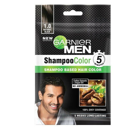 5 x Garnier Men Shade 1 Shampoo Color - Natural Black - Vamzn#