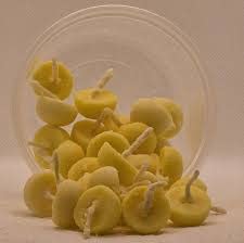 50Pcs Wax Free Natural Pure Cow Ghee Diya with Cotton Wicks for Puja Room/Home/Special Ocassions - Vamzn#