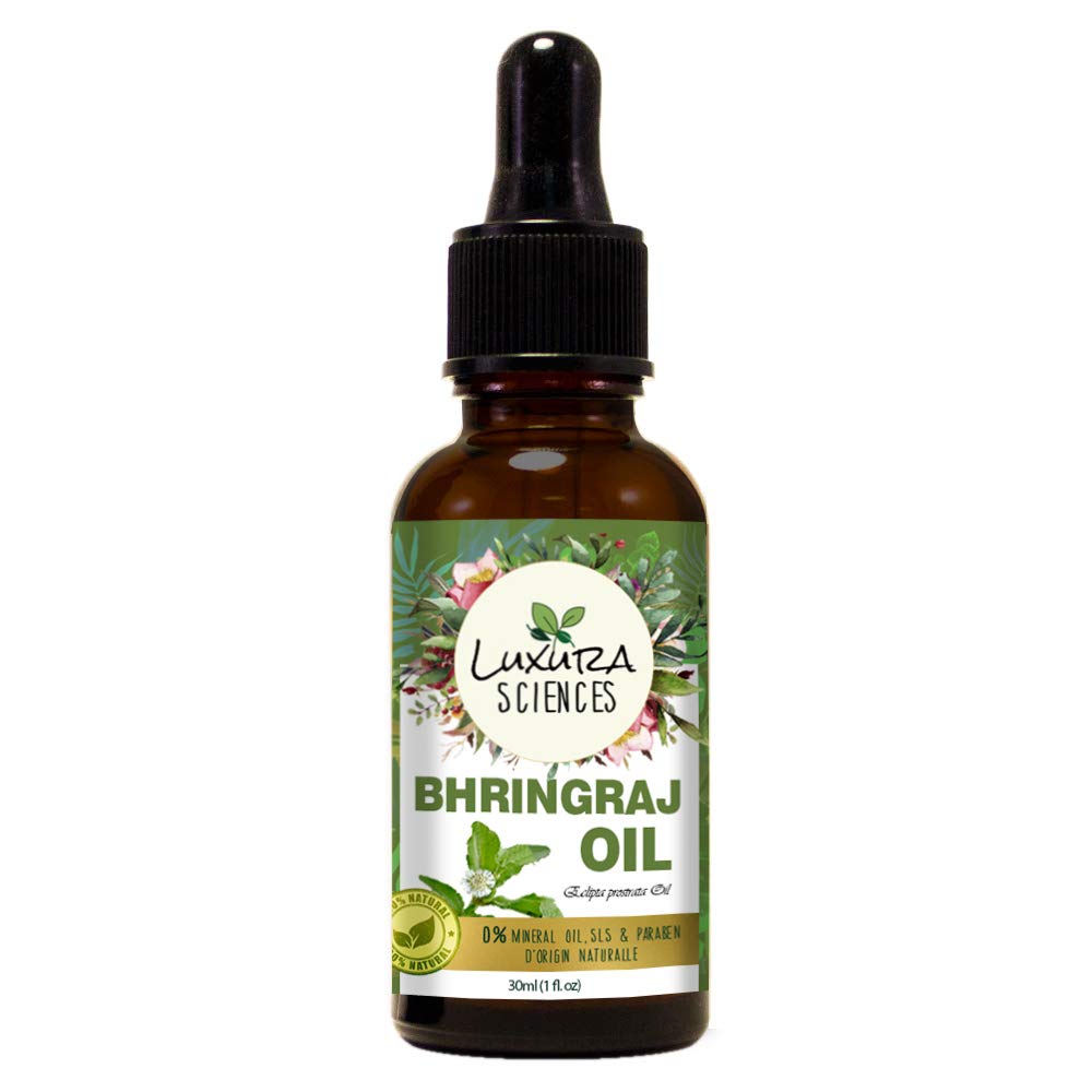 Luxura Sciences Organic Bhringraj Oil Pure and Natural Premium Therapeutic Grade Oil