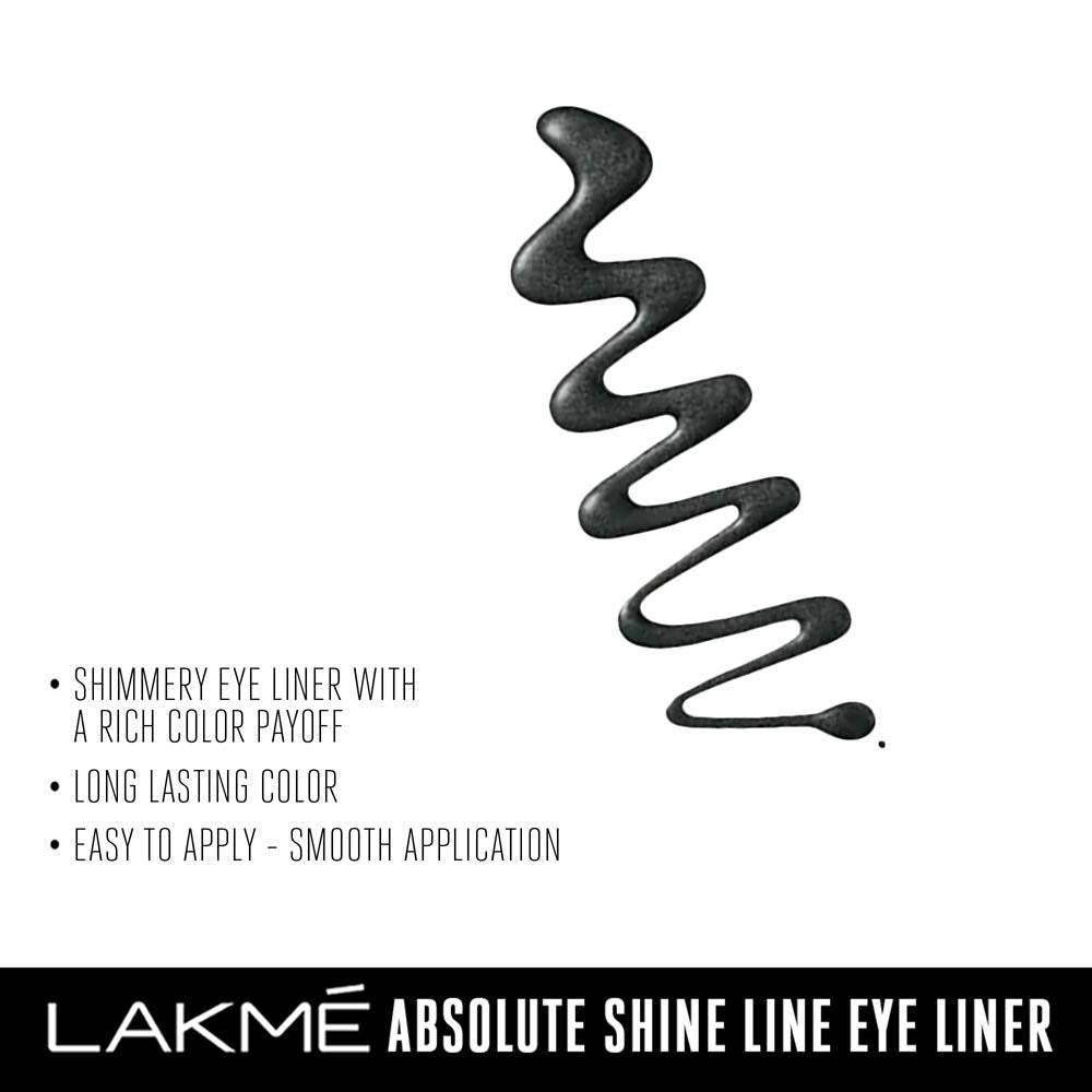 Lakme Absolute Shine Liquid Eye Liner, Black