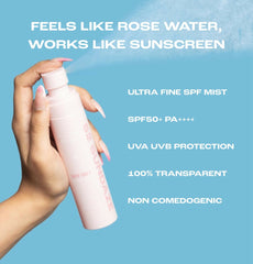 52 Sundaze Rosewater Sunscreen Mist SPF 50+ PA++++ Sunscreen Spray, Clear Glow SPF Mist - Vamzn#