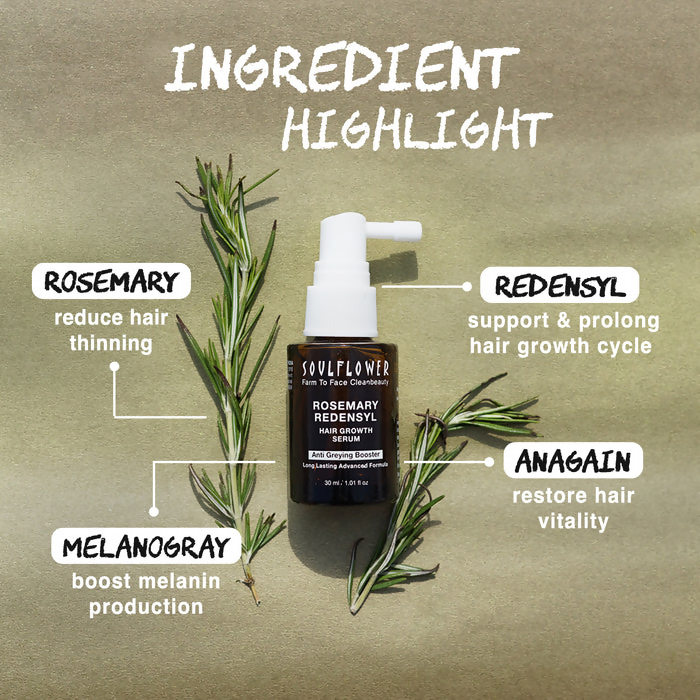 Soulflower Rosemary Redensyl Hair Growth Serum