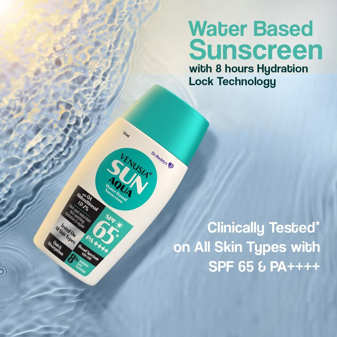 Venusia Sun Aqua Water Based Sunscreen SPF 65 For Oily & Acne Skin