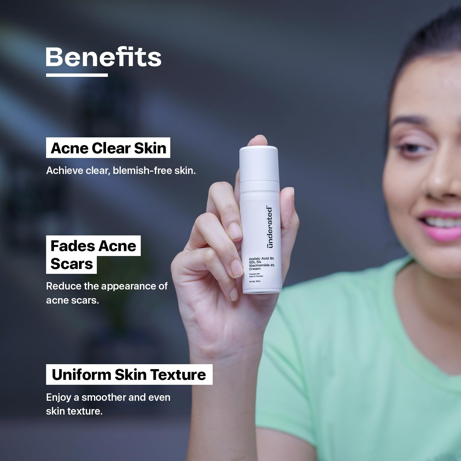 Underated Azelaic Acid 9% Gdl 5% Niacinamide 4% Cream Powered With Neem And Turmeric
