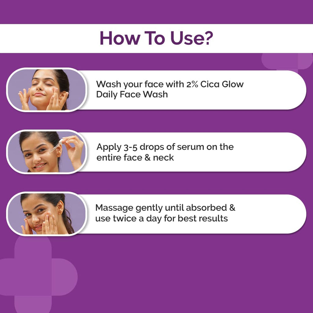 The Derma Co 10% Cica-Glow Face Serum for Glowing Skin
