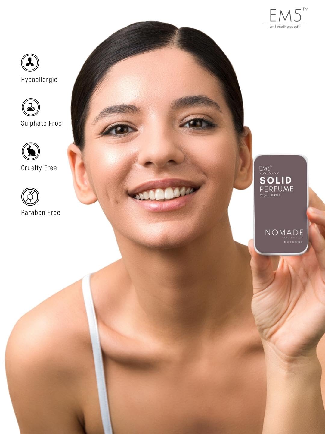 EM5™ Combo Pack of Alcohol Free Solid Perfumes | Woody Oud & Nomade for Men & Women | Non - Greasy Cologne | Strong & Lasting Fragrance | Gifting Pack for Him & Her - Vamzn#