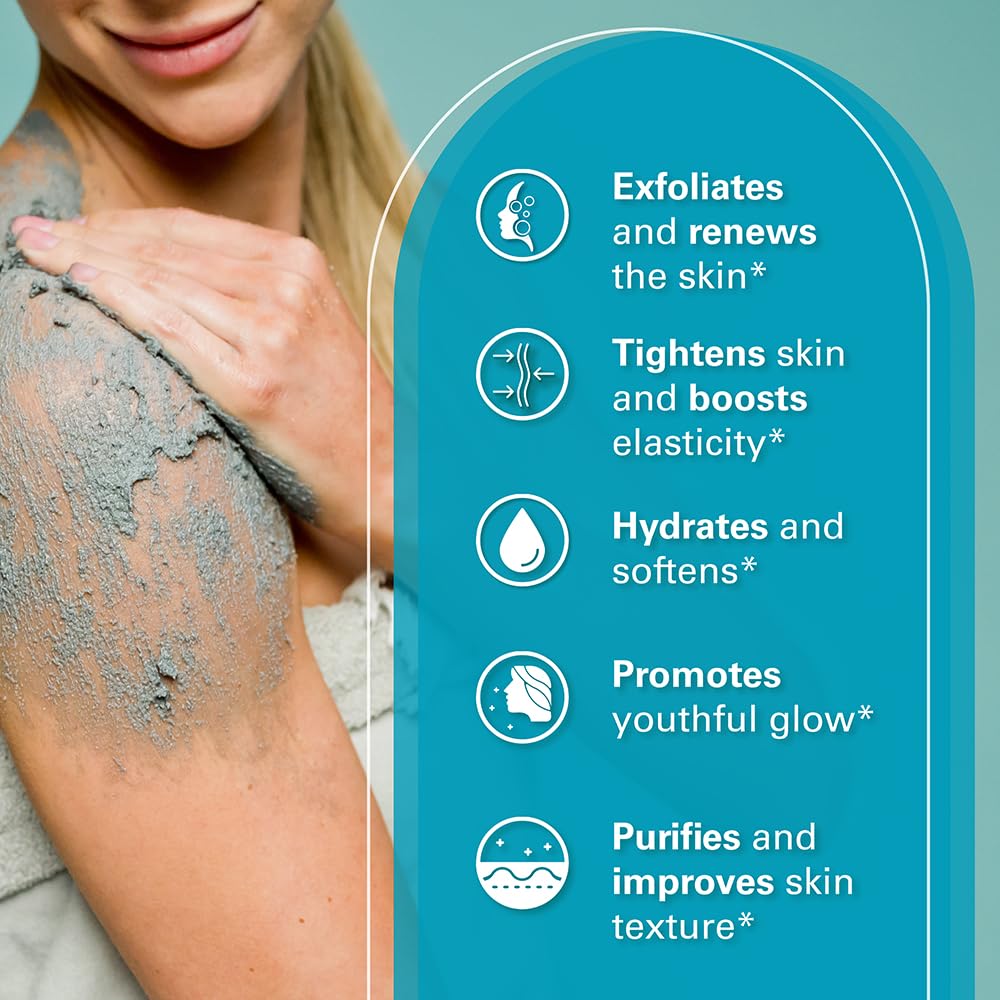 Charcoal Scrub Face Foot & Body Exfoliator Infused with Collagen and Stem Cell Natural Exfoliating Salt Body Scrub for Toning Skin Cellulite Skin Care Body by M3 Naturals - Vamzn#