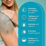 Charcoal Scrub Face Foot & Body Exfoliator Infused with Collagen and Stem Cell Natural Exfoliating Salt Body Scrub for Toning Skin Cellulite Skin Care Body by M3 Naturals - Vamzn#