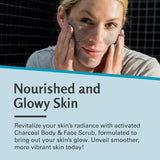 Charcoal Scrub Face Foot & Body Exfoliator Infused with Collagen and Stem Cell Natural Exfoliating Salt Body Scrub for Toning Skin Cellulite Skin Care Body by M3 Naturals - Vamzn#
