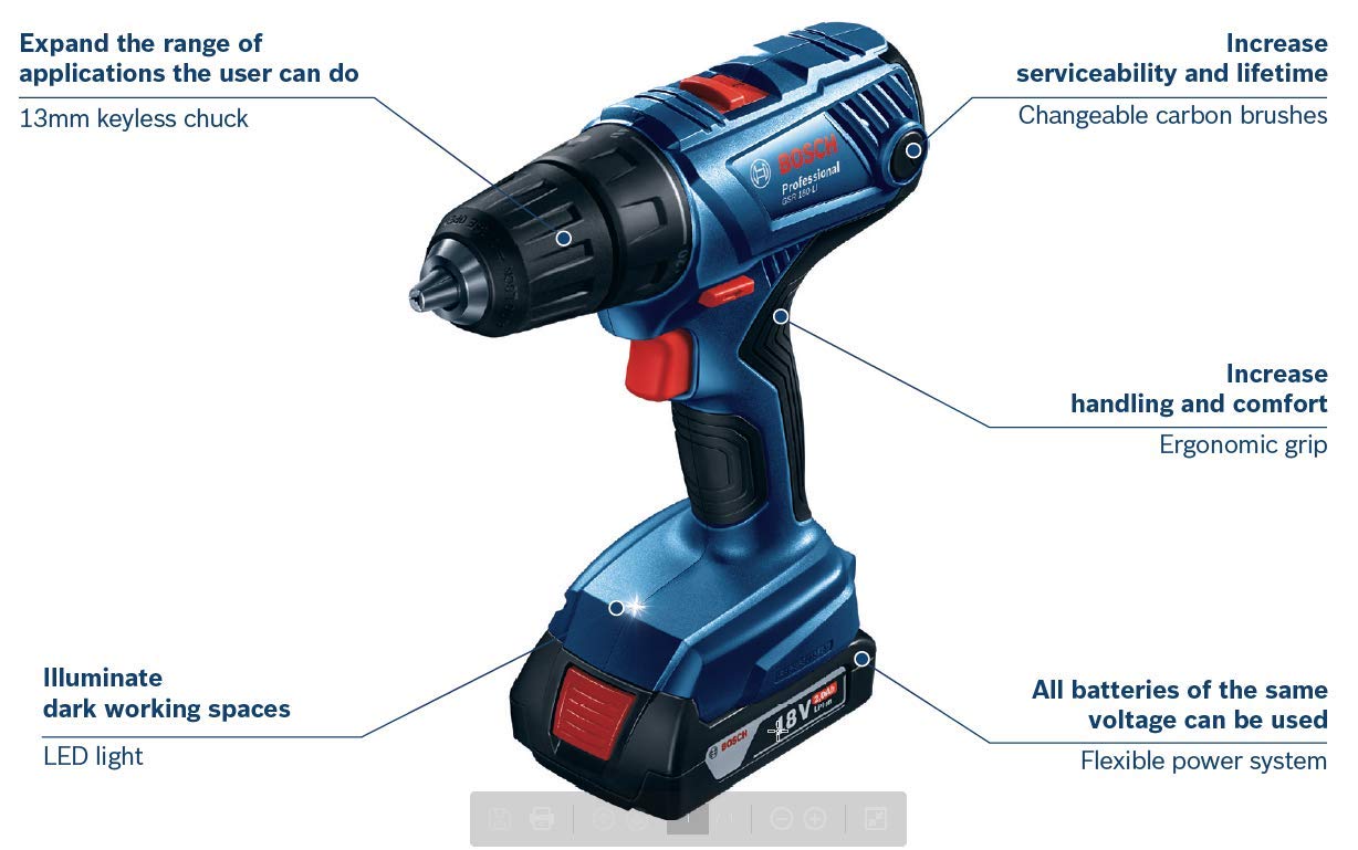 BOSCH GSR 180LI CORDLESS DRILL