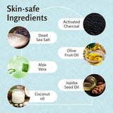 Charcoal Scrub Face Foot & Body Exfoliator Infused with Collagen and Stem Cell Natural Exfoliating Salt Body Scrub for Toning Skin Cellulite Skin Care Body by M3 Naturals - Vamzn#