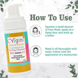 Vigini Natural Actives Foaming Face Toning Cleanser Face Wash for Men & Women