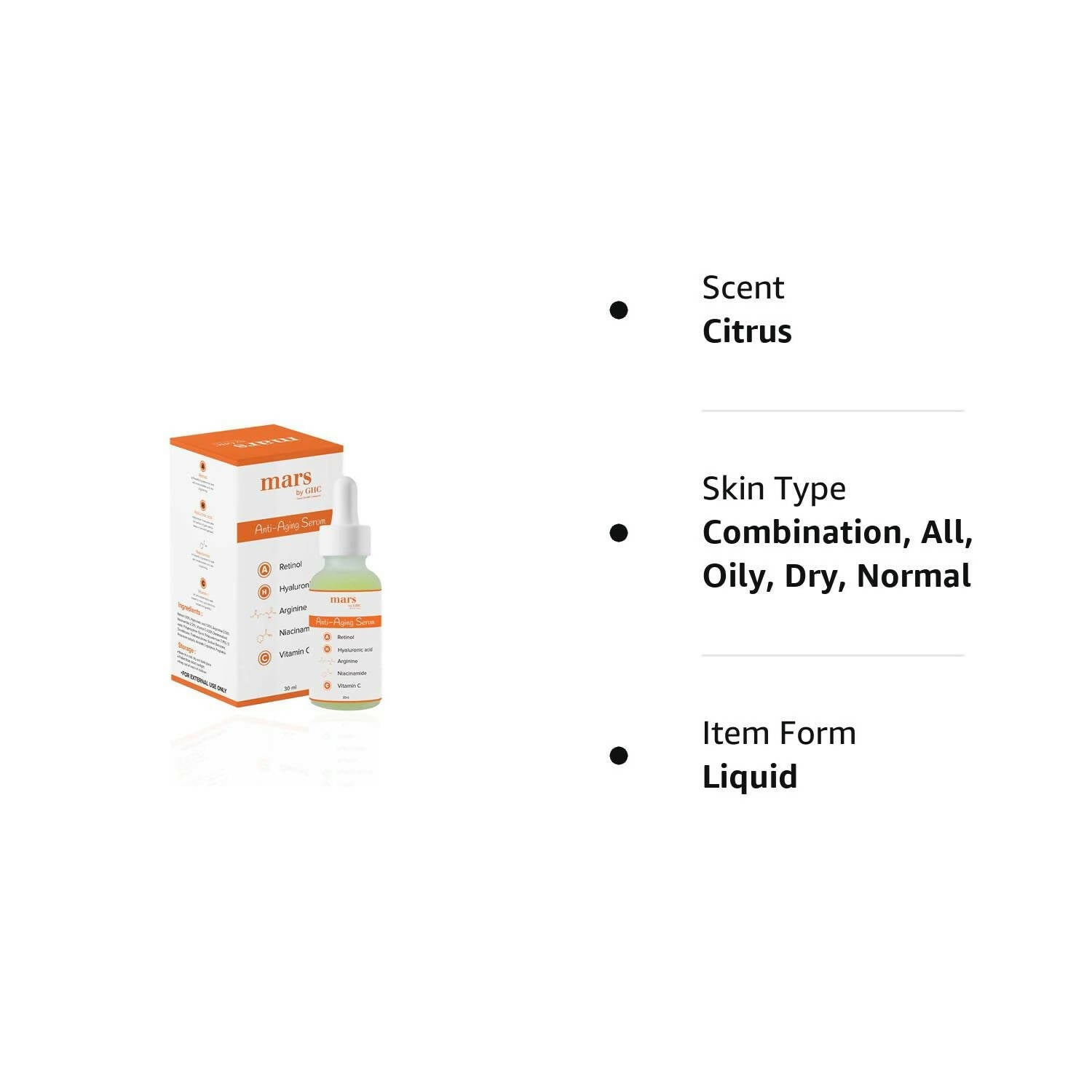 Mars By GHC 1% Retinol Anti Aging Face Serum For Beginners