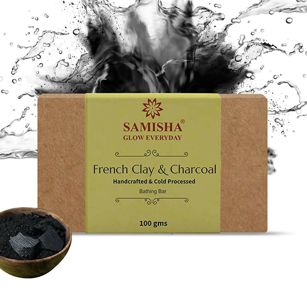 Samisha Organic French Green Clay & Charcoal Deep Cleansing Bath Bar