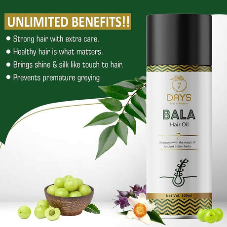 7 Days Bala Hair Oil For Promotes Hair Growth - Vamzn#