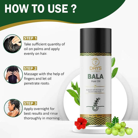 7 Days Bala Hair Oil For Promotes Hair Growth - Vamzn#