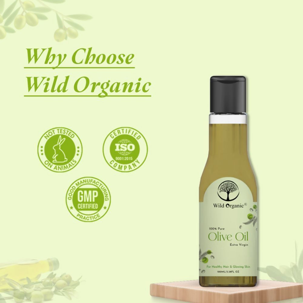 Wild Organic Cold Pressed Extra Virgin Olive Hair Oil