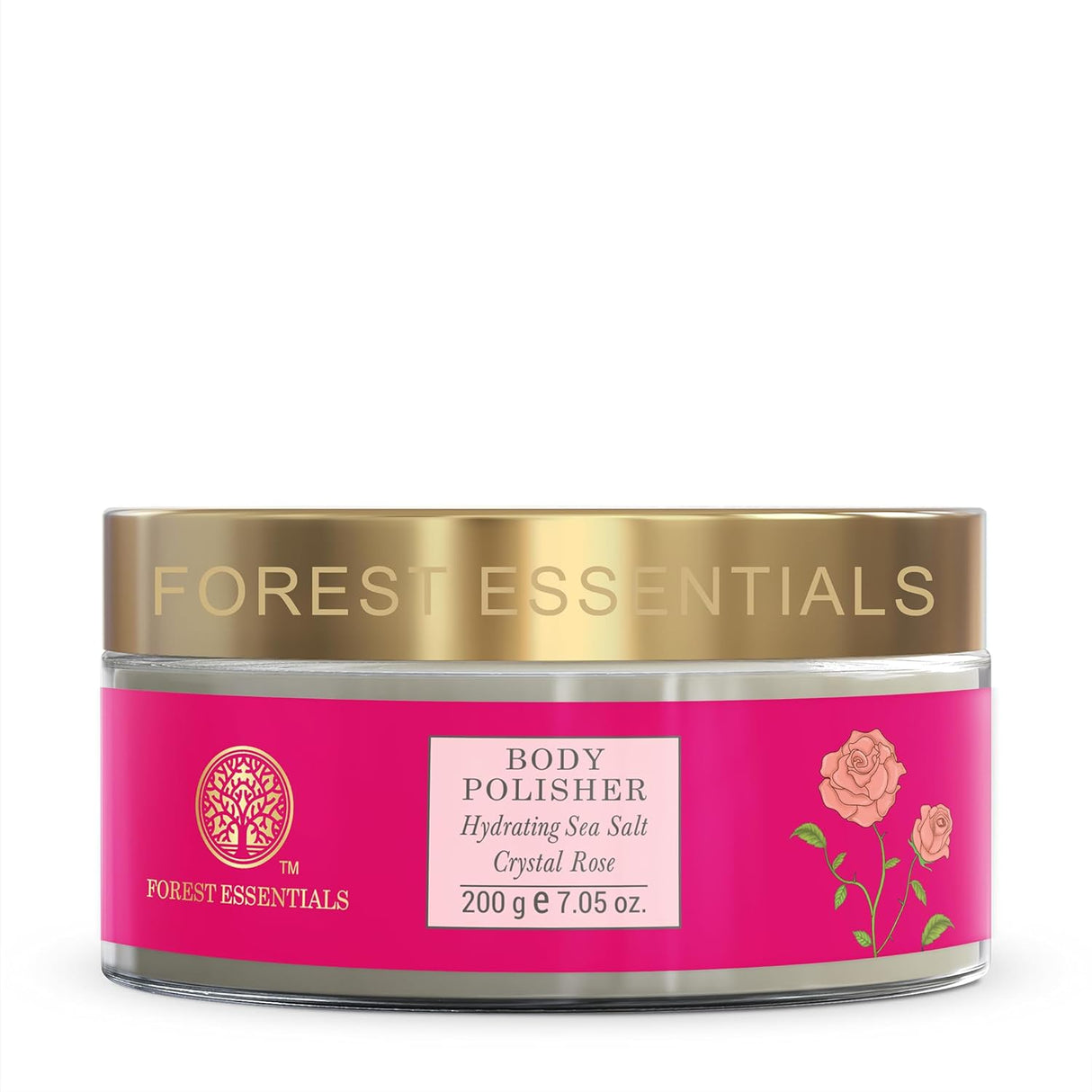 Forest Essentials Body Polisher Hydrating Sea Salt Crystal Rose