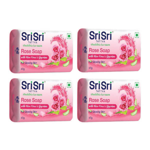 Sri Sri Tattva Rose Soap with Aloe Vera & Glycerine