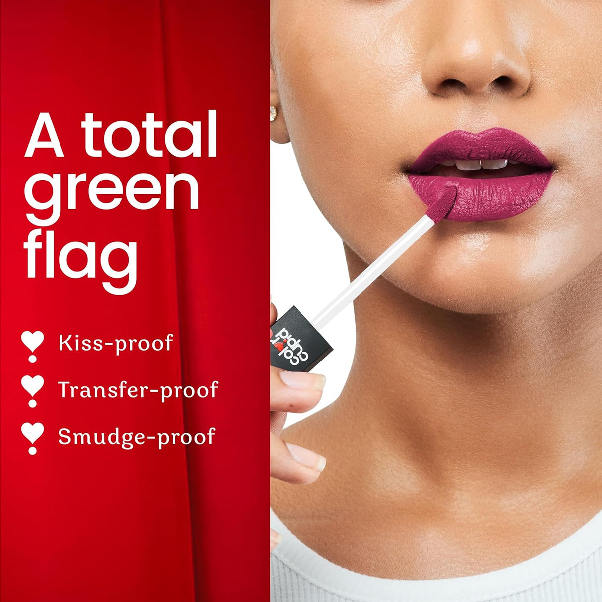 Color Cupid Matte Intense Color 18 - Hour Stay Liquid Lipstick | Infused with Hyaluronic Acid & Ceramide | Transfer Proof & Kiss Proof| Forever Love - Sweetheart Mocha | 1.5 ml - Vamzn#