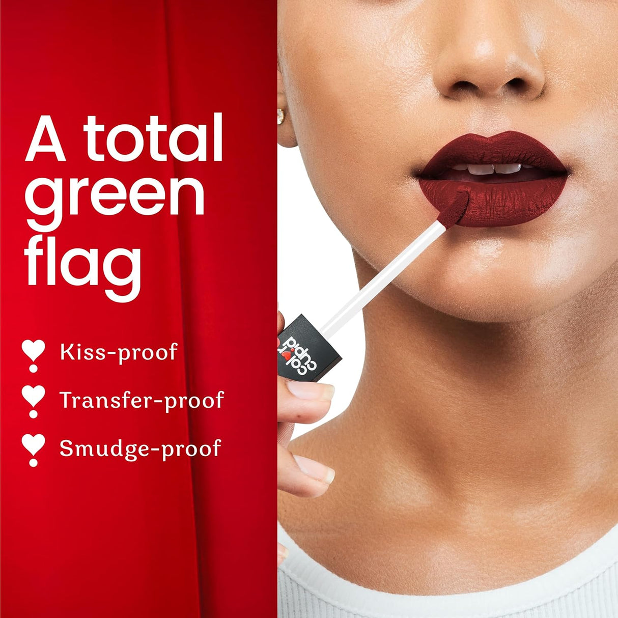 Color Cupid Matte Intense Color 18 - Hour Stay Liquid Lipstick | Infused with Hyaluronic Acid & Ceramide | Transfer Proof & Kiss Proof| Forever Love - Sweetheart Mocha | 1.5 ml - Vamzn#