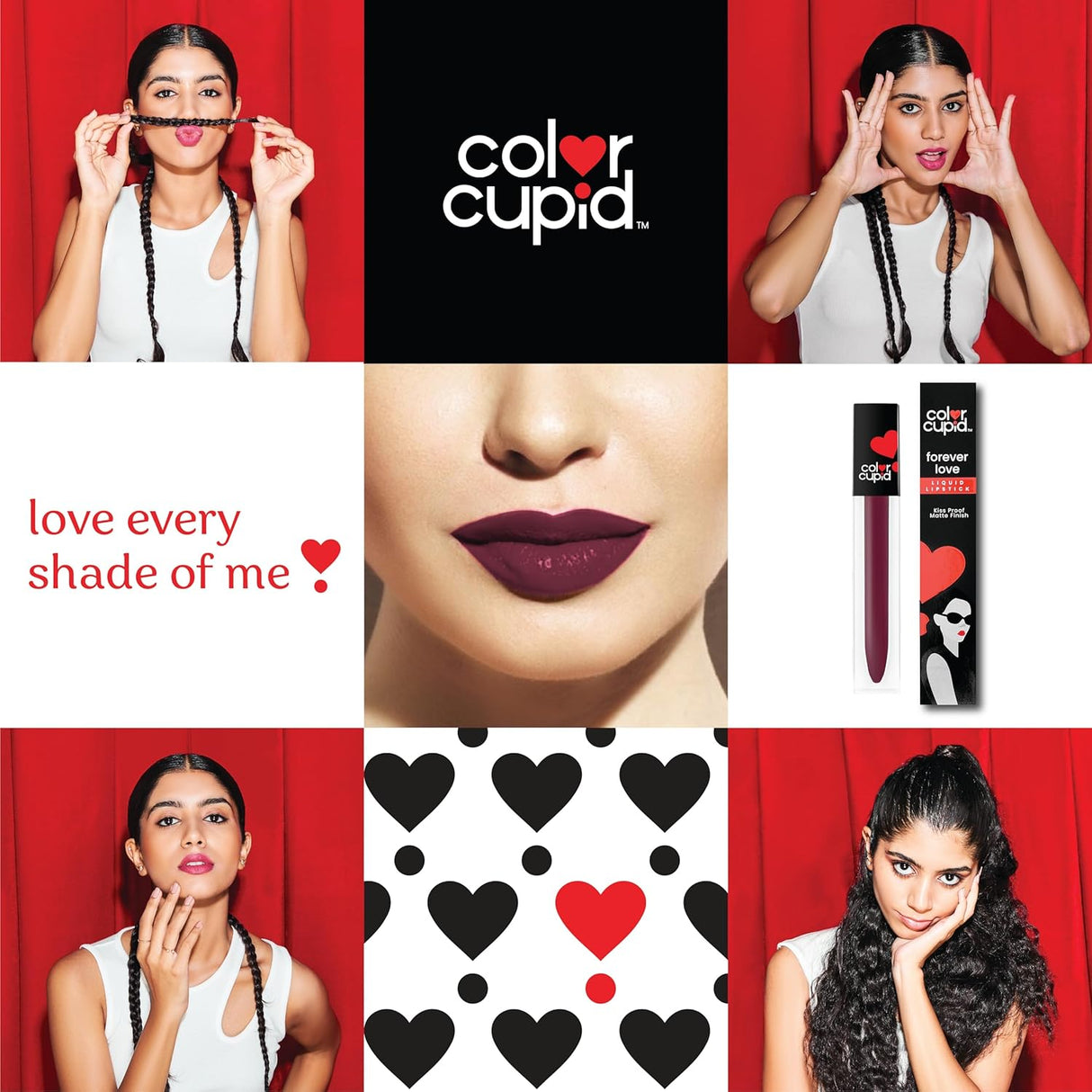 Color Cupid Matte Intense Color 18 - Hour Stay Liquid Lipstick | Infused with Hyaluronic Acid & Ceramide | Transfer Proof & Kiss Proof| Forever Love - Sweetheart Mocha | 1.5 ml - Vamzn#