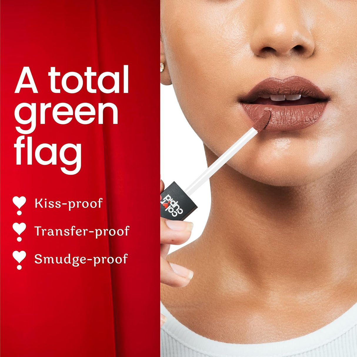 Color Cupid Matte Intense Color 18 - Hour Stay Liquid Lipstick | Infused with Hyaluronic Acid & Ceramide | Transfer Proof & Kiss Proof| Forever Love - Sweetheart Mocha | 1.5 ml - Vamzn#