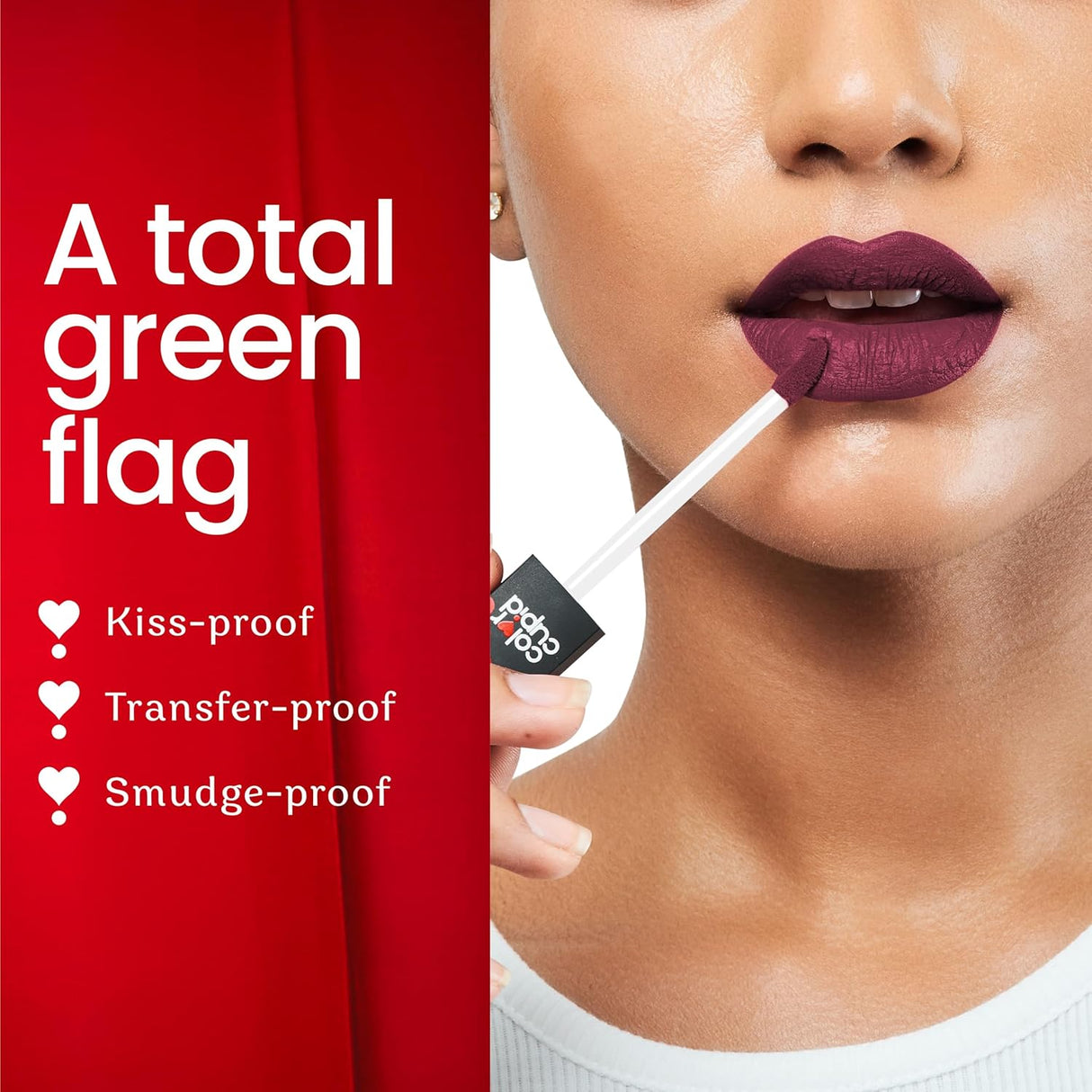 Color Cupid Matte Intense Color 18 - Hour Stay Liquid Lipstick | Infused with Hyaluronic Acid & Ceramide | Transfer Proof & Kiss Proof| Forever Love - Sweetheart Mocha | 1.5 ml - Vamzn#