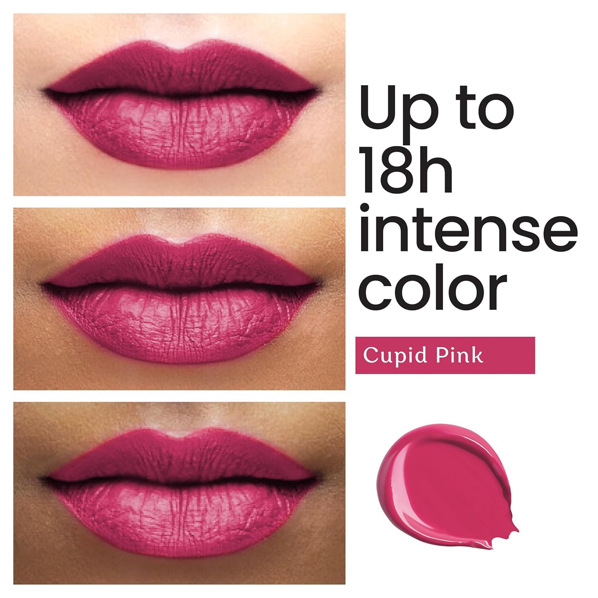 Color Cupid Matte Intense Color 18 - Hour Stay Liquid Lipstick | Infused with Hyaluronic Acid & Ceramide | Transfer Proof & Kiss Proof| Forever Love - Sweetheart Mocha | 1.5 ml - Vamzn#