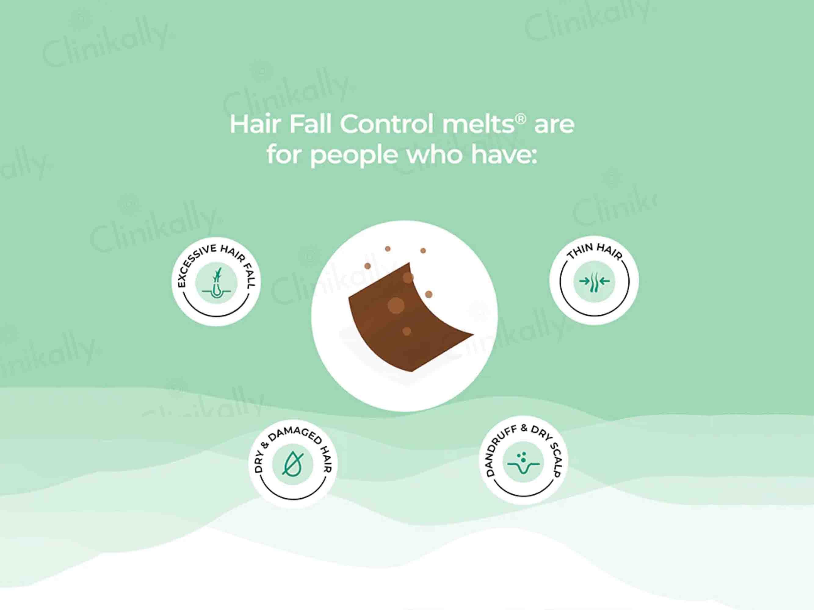 Wellbeing Nutrition Melts Into Hair Fall Control Oral Strip - Tropical Strawberry Flavour