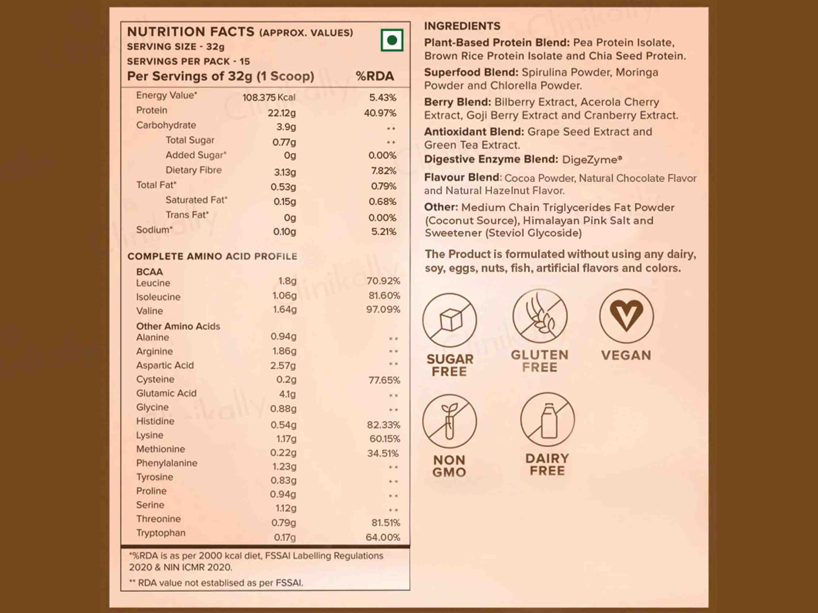 Wellbeing Nutrition Superfood Plant Protein Powder