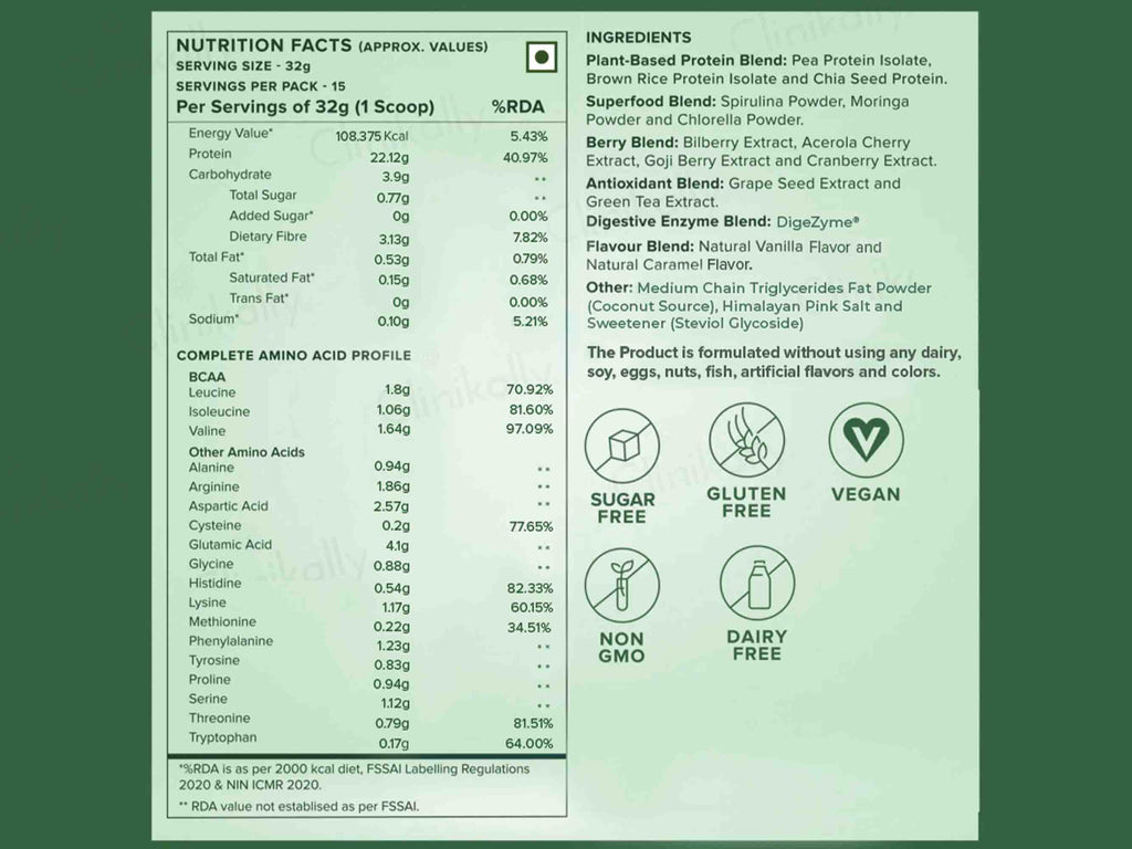 Wellbeing Nutrition Superfood Plant Protein Powder