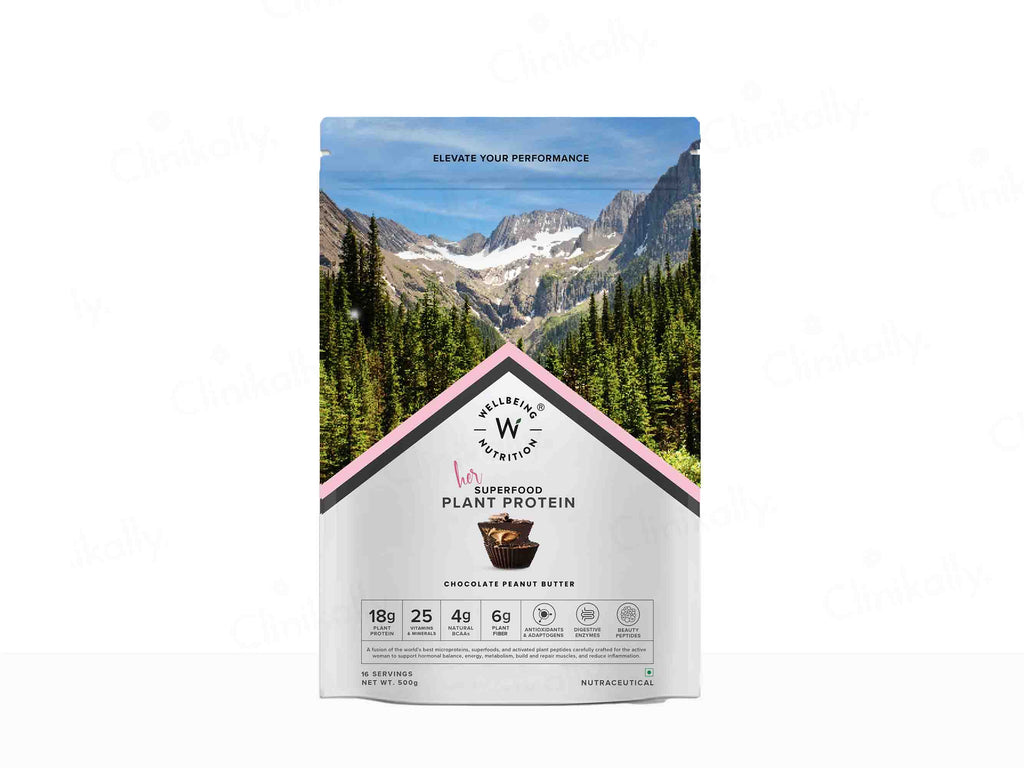 Wellbeing Nutrition Her Superfood Plant Protein Powder For Women - Chocolate Peanut Butter Flavour