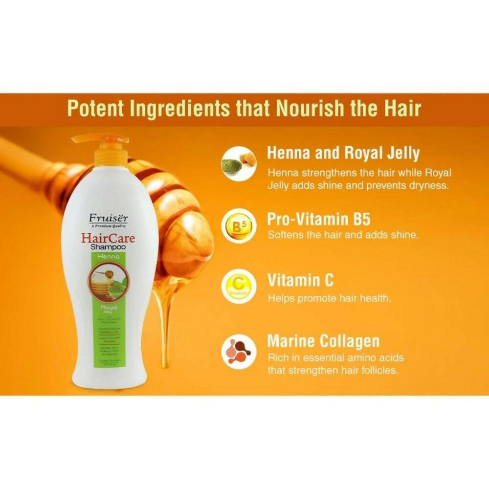 Fruiser Hair Care Shampoo With Henna & Royal Jelly