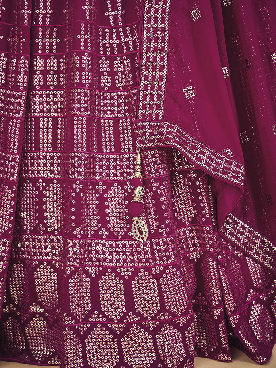 Pink Georgette Real Georgette Lehenga Choli