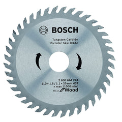 BOSCH ECO TCT BLADE 4INCH 40T 110X1.8/1.1X20MM CIRCULAR SAW BLADE