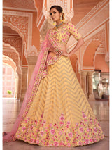 Yellow Designer Hand work Lehenga