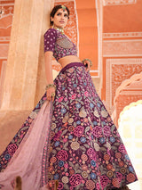 Wine Designer Hand work Lehenga