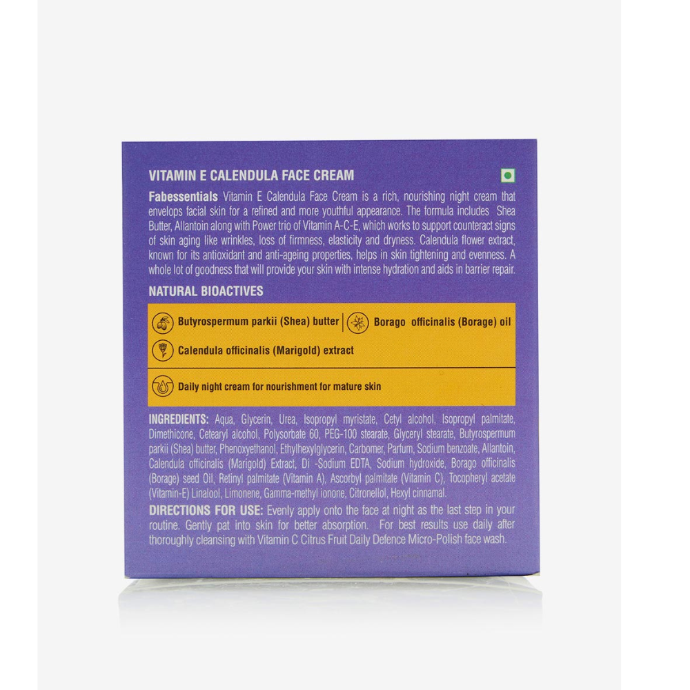 Fabessentials Vitamin E Calendula Face Cream