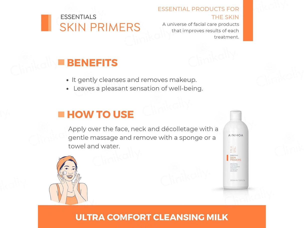 Ainhoa Skin Primers Ultra Comfort Cleansing Milk For Normal & Dry Skin