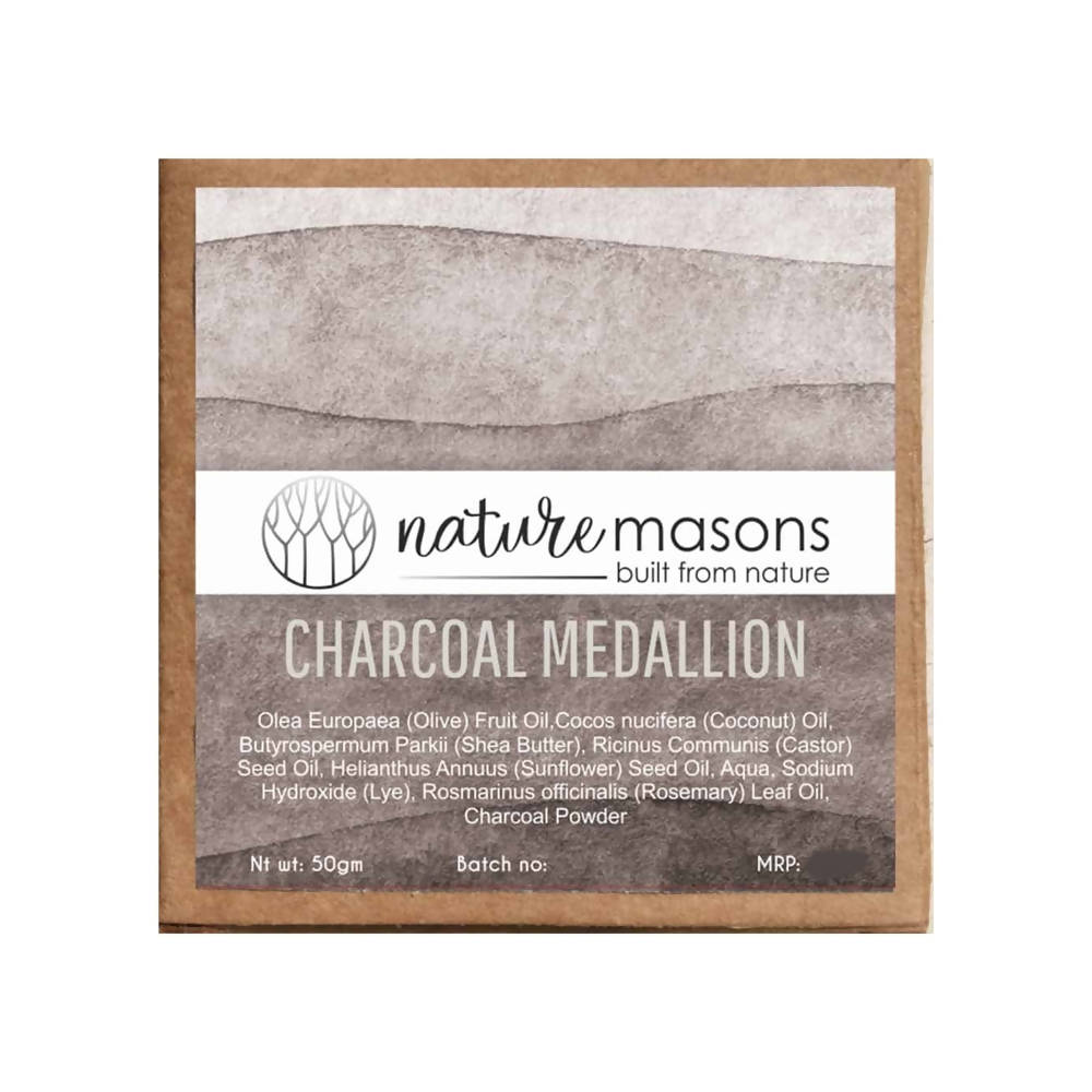 Nature Masons Charcoal Medallion Soap Bar