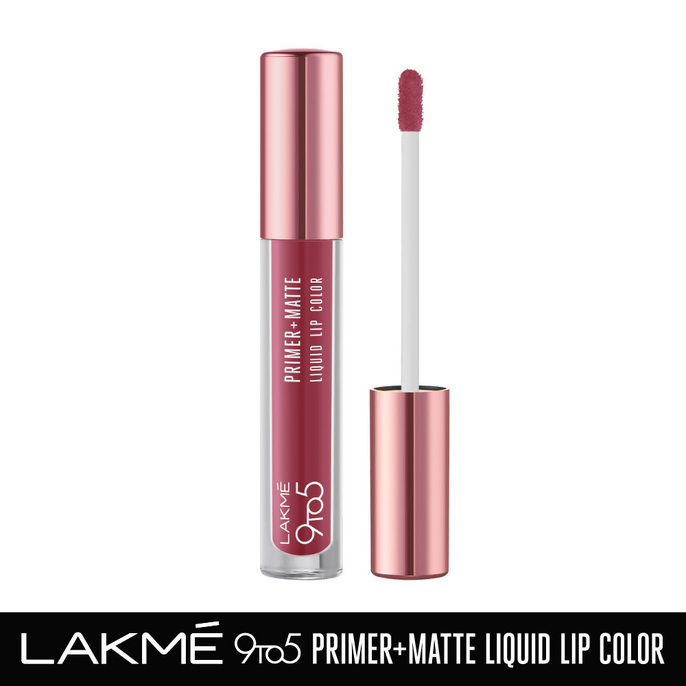 Lakme 9to5 Primer + Matte Liquid Lip Color - MP1 Everyday Pink