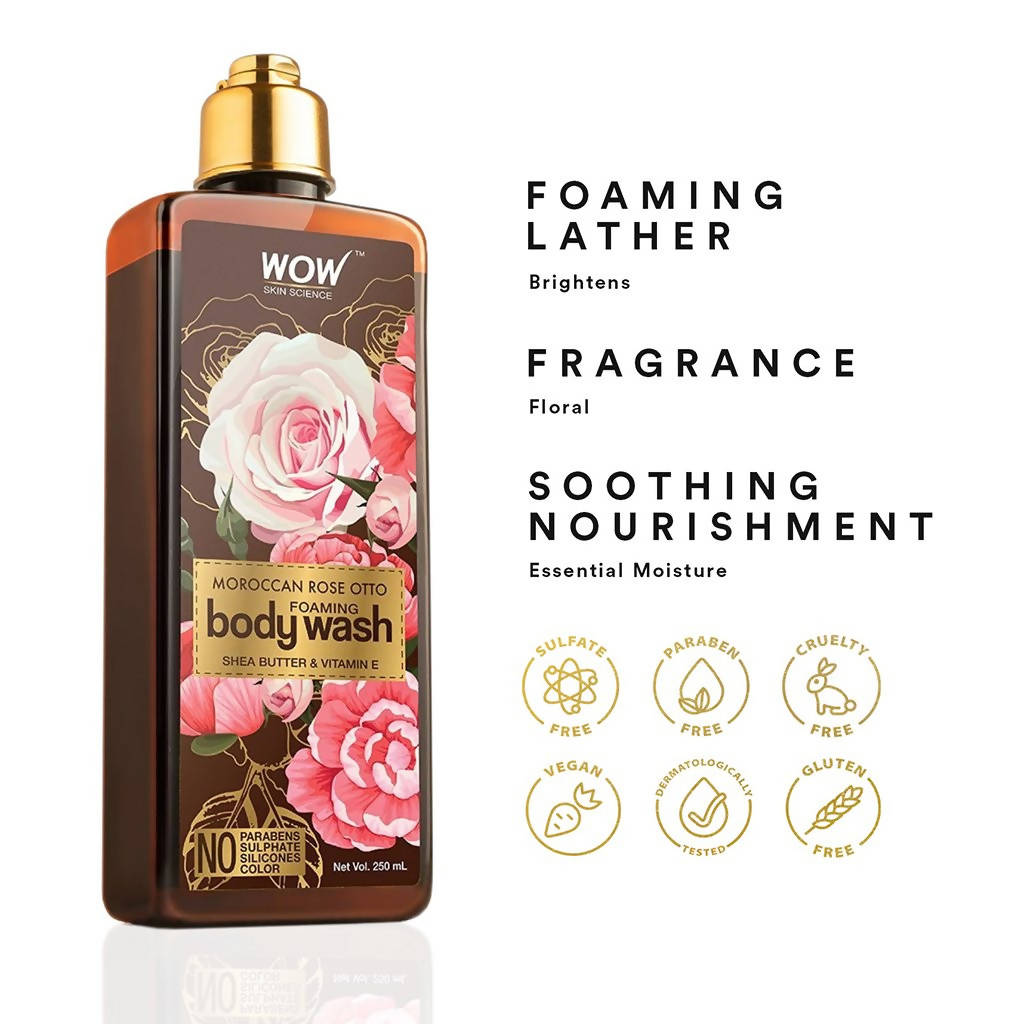 Wow Skin Science Moroccan Rose Otto Foaming Body Wash