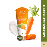 Lotus Botanicals Carrot & Niacinamide Glow and De-Tan Mineral Sunscreen, SPF 50+, PA++++