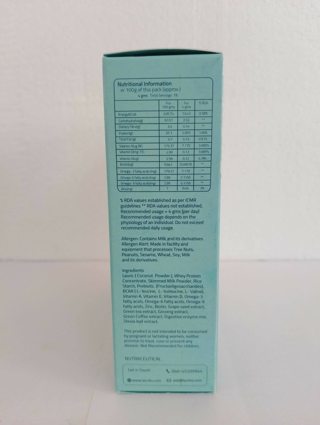 Laurik Hair Care Shots Supplement Powder For Women, Longer, Stronger, Shinier & Smooth Hair, With Green Coffee - Vanilla