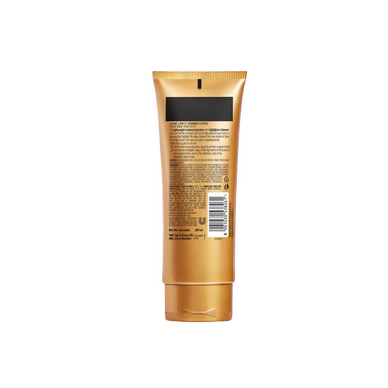 Lakme Lumi Lit Lotion Body Highlighter & Strobe Cream - Gold